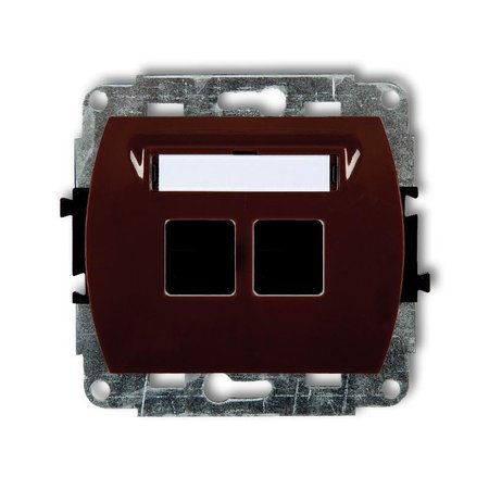 Doppelte Multimedia-Slot-Mechanismus ohne Modul (Keystone-Standard) braun 4GM-2P
