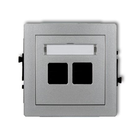 Doppelte Multimedia-Slot-Mechanismus ohne Modul (Keystone-Standard) silber 7DGM-2P