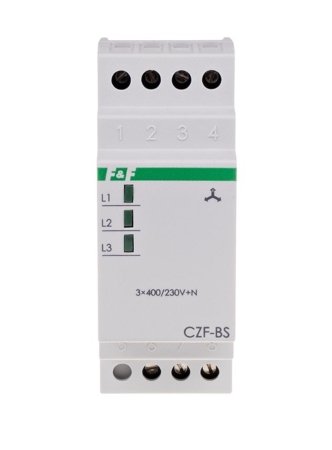 Phasenüberwachungsrelais 3x 400V + N 10A mit Signalisierung 2x Module F&F CZF-BS