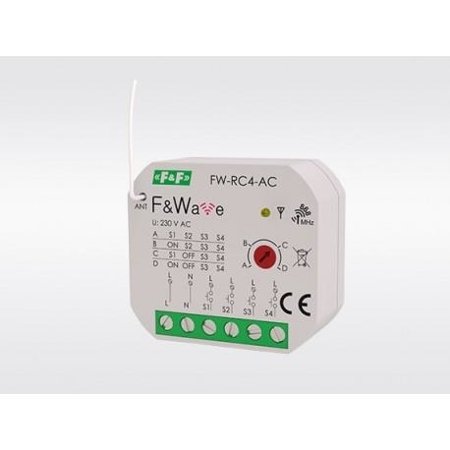 Sender für Unterputzdose F&Wave 4-Tasten AC/DC FW-RC4-AC F&F