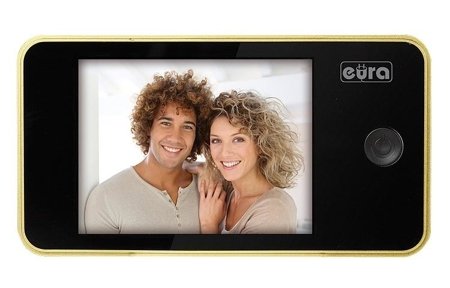Video-Guckloch für Tür ''EURA'' VDP-01C1 ERIS gold 3,2'' LCD