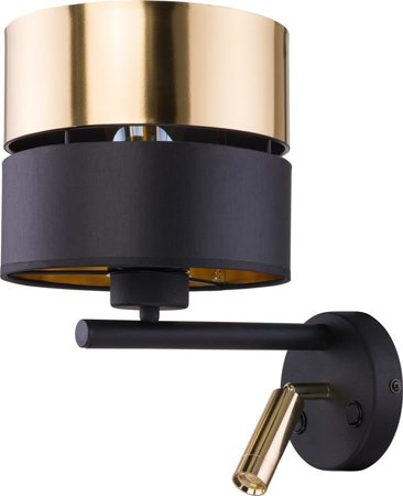 Wandleuchte HILTON Schwarz Gold E27 60W, LED 2579 TK Lighting innen lampen Modern